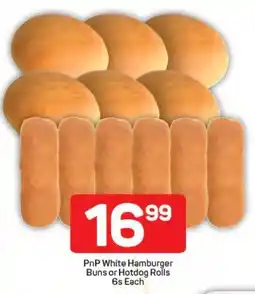 Pick n Pay Hypermarket PnP White Hamburger Buns or Hotdog Rolls offer