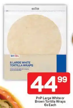 Pick n Pay Hypermarket PnP Large White or Brown Tortilla Wraps offer