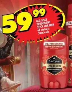 Shoprite Old spice deodorant stick for men offer