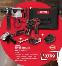 Build It Steco 20v brushless 6pc tool kit offer