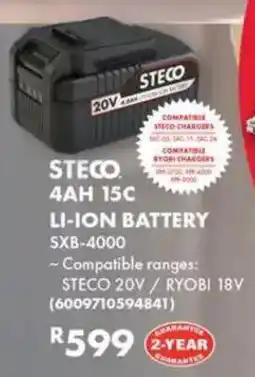 Build It Steco 4ah 15c li-ion battery offer