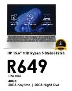 Chatz Connect HP 15.6" FHD Ryzen 5 8GB/ 512GB offer