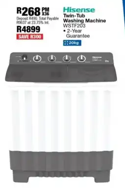 OK Furniture Hisense Twin-Tub Washing Machine offer