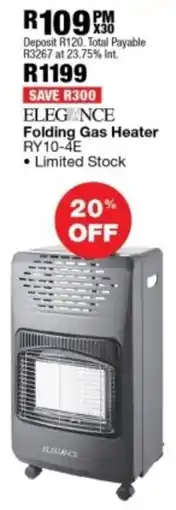 OK Furniture Elegance Folding Gas Heater offer