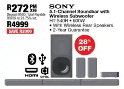 OK Furniture Sony 5.1-Channel Soundbar with Wireless Subwoofer offer