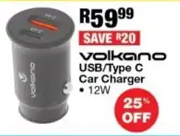 OK Furniture Volkano USB/ Type C Car Charger offer