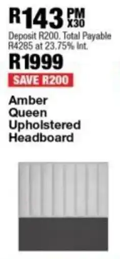 OK Furniture Amber Queen Upholstered Headboard offer