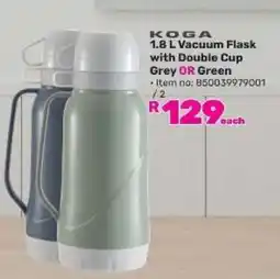 Game KOGA 1.8 L Vacuum Flask with Double Cup offer