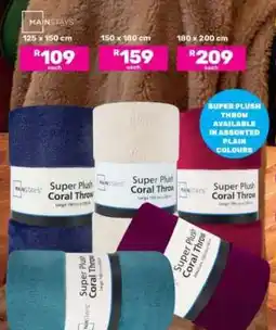 Game Mainstays Super Plush Coral Throw offer