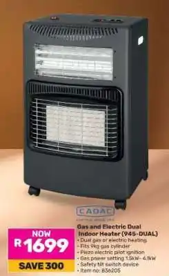 Game Gas and Electric Dual Indoor Heater (945-DUAL) offer