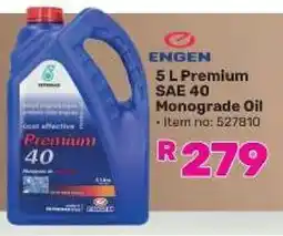 Game ENGEN 5 L Premium SAE 40 Monograde Oil offer