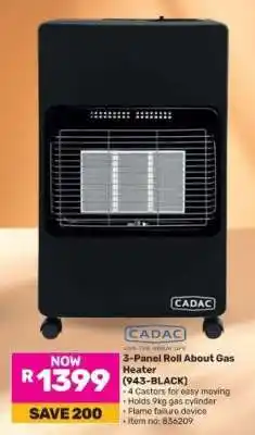 Game 3-Panel Roll About Gas Heater offer