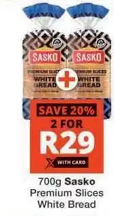 Checkers Sasko Premium Slices White Bread offer