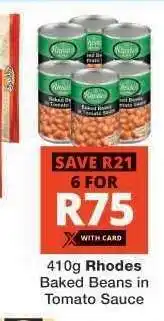 Checkers Rhodes Baked Beans in Tomato Sauce offer