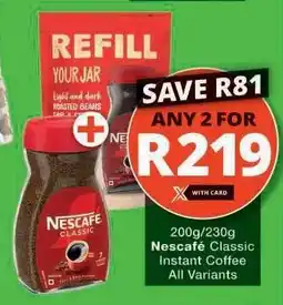 Checkers Nescafé Classic Instant Coffee offer