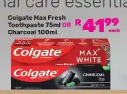 Game Colgate Max Fresh Toothpaste 75ml OR Charcoal 100ml offer