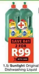 Checkers Sunlight Original Dishwashing Liquid offer
