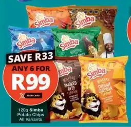 Checkers SIMBA POTATO CHIPS offer