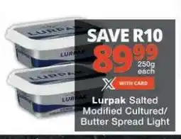 Checkers Lurpak Salted Modified Cultured/Butter Spread Light offer