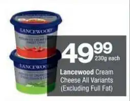 Checkers Lancewood Cream Cheese offer