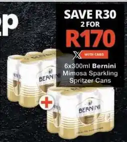 Checkers BERNINI Mimosa Sparkling Spritzer Cans offer