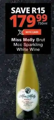 Checkers Miss Molly Brut Mcc Sparkling White Wine offer