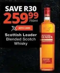 Checkers Scottish Leader Blended Scotch Whisky offer