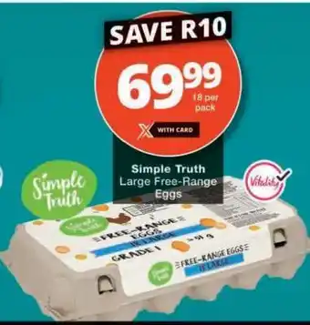 Checkers Simple Truth Large Free-Range Eggs offer