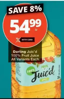 Checkers Darling Juic'd 100% Fruit Juice offer