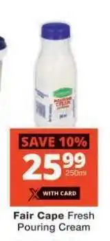 Checkers Fair Cape Fresh Pouring Cream offer