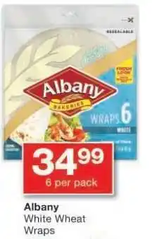 Checkers Albany White Wheat Wraps offer