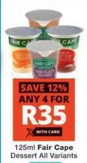 Checkers Fair Cape Dessert offer
