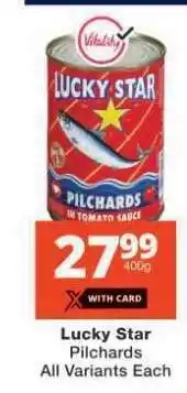 Checkers LUCKY STAR PILCHARDS offer