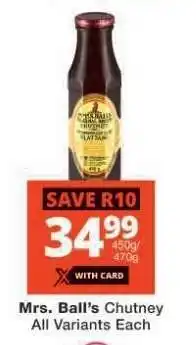 Checkers MRS BALL'S CHUTNEY offer