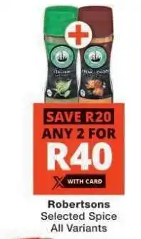 Checkers Robertsons Selected Spice offer