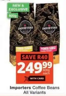 Checkers Importers Coffee Beans offer