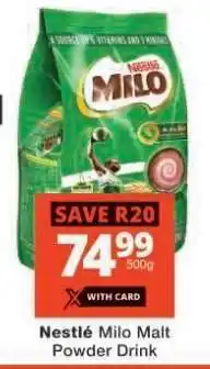 Checkers NESTLÉ Milo Malt Powder Drink offer