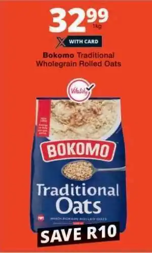 Checkers Bokomo Traditional Wholegrain Rolled Oats offer