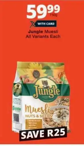 Checkers Jungle Muesli offer