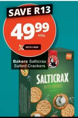 Checkers Bakers Salticrax Salted Crackers offer