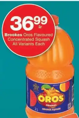 Checkers BROOKES OROS FLAVOURED CONCENTRATED SQUASH offer