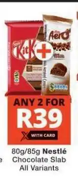 Checkers NESTLE CHOCOLATE SLAB offer
