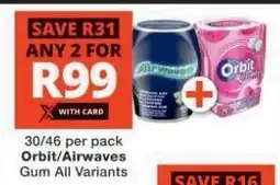 Checkers Orbit/Airwaves Gum offer