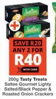 Checkers Saltee Gourmet Crackers offer