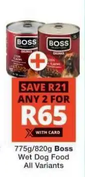 Checkers BOSS Wet Dog Food offer