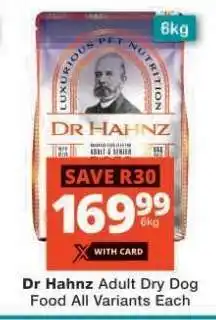 Checkers Dr Hahnz Adult Dry Dog Food All Variants Each offer