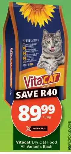 Checkers Vitacat Dry Cat Food offer