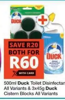 Checkers Duck Toilet Disinfectant & Cistern Blocks offer