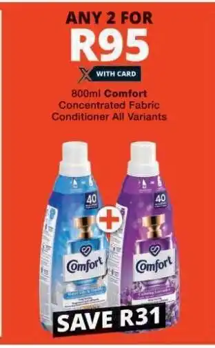 Checkers Comfort Concentrated Fabric Conditioner offer
