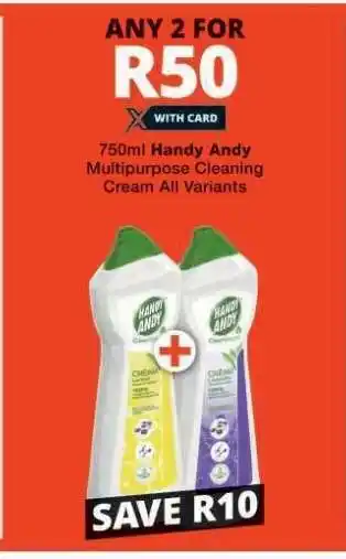 Checkers HANDY ANDY MULTIPURPOSE CLEANING CREAM offer